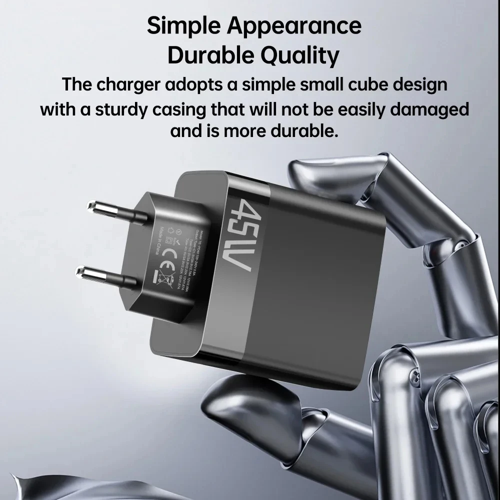 45W 3 Ports USB PD Charger Quick Charge QC3.0 EU/US/UK Plug Wall Charger Adapter For iPhone Xiaomi Samsung
