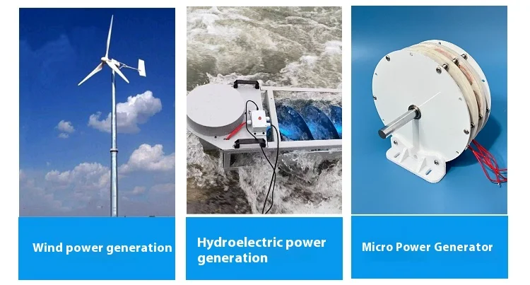 Double-layer stacked 300W * 2 permanent disk coreless generator with high effici