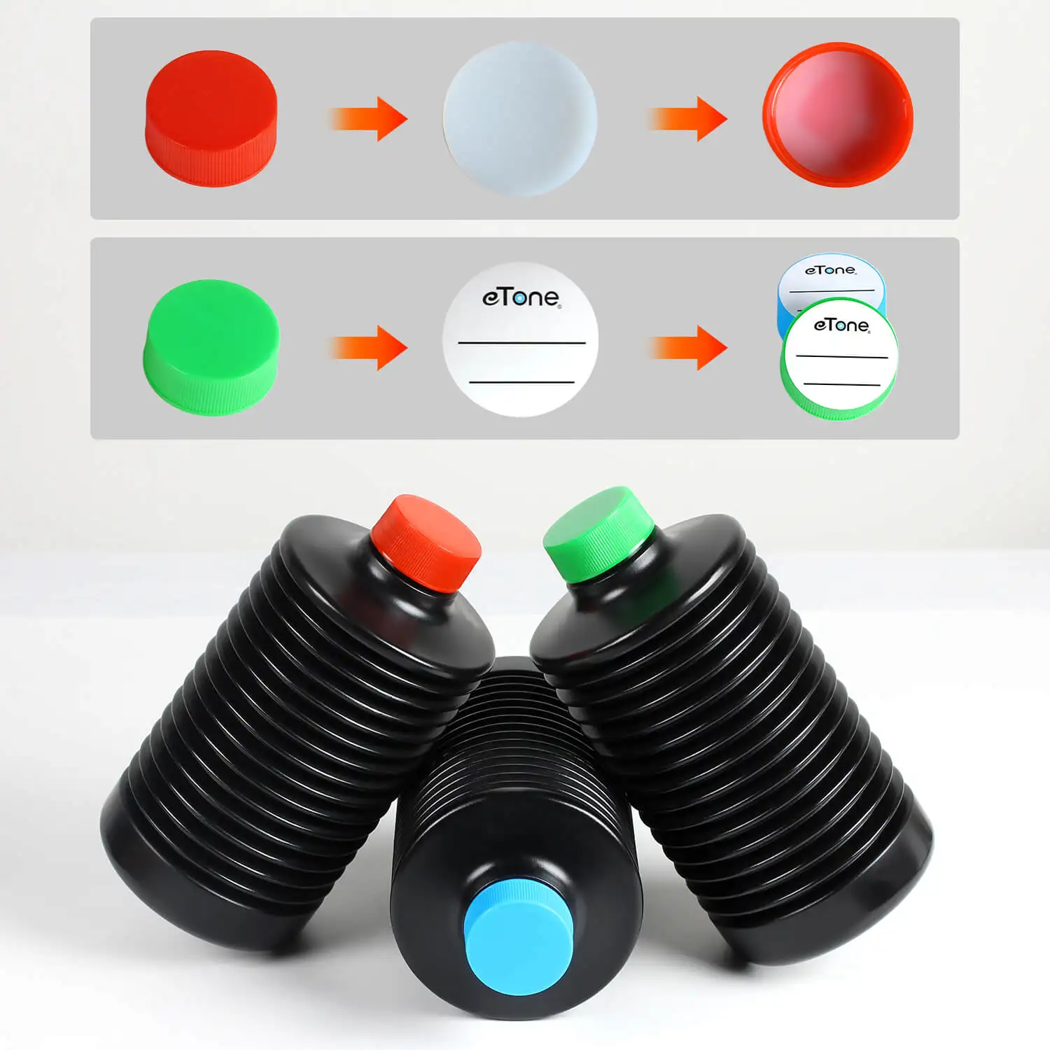 eTone 1000ml 압축 가능한 화학 병 120 135 4x5 네거티브 필름 개발자 액체 용기, 암실 개발 용품