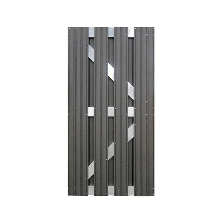 DIY Wood Plastic Composite  fencing 1.8*1.8 M(6ft) Aluminium Wpc Panel Fence 4
