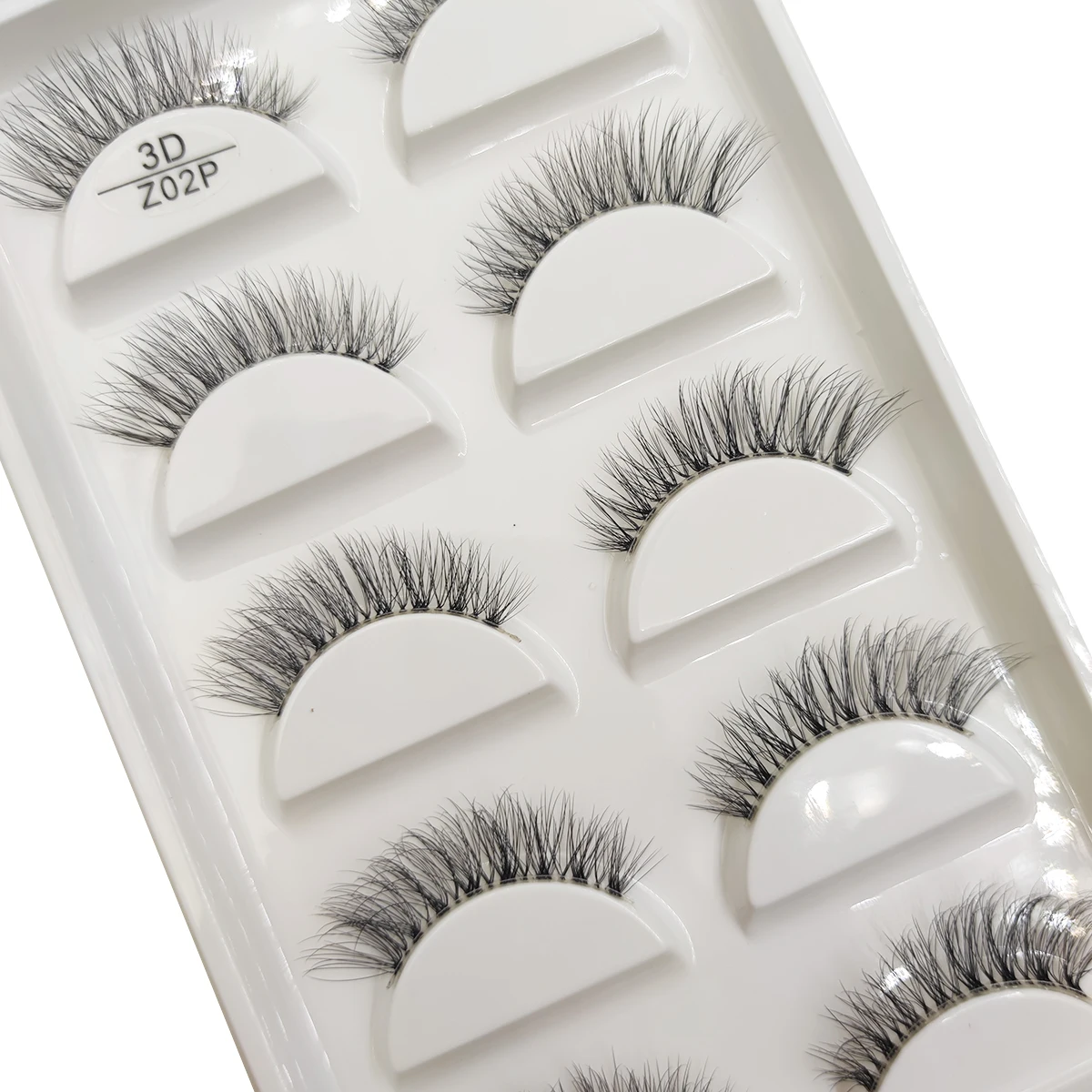 Transparent 3D Mink Eyelashes, Natural Clear False Eye Lashes, Soft Invisible Eyelash, Wispy Makeup Faux Cils, H13 X08, 5 Pairs 5
