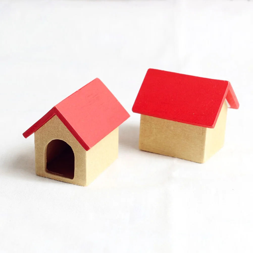 

Mini House Puppy House Model Miniature Kennel Furniture Model Decor