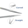 1 Pc Stainless Steel Straight And Curved Hemostatic Forceps Stainless Steel Ophthalmic Scissors Medical Dental Surgical Scissors 3