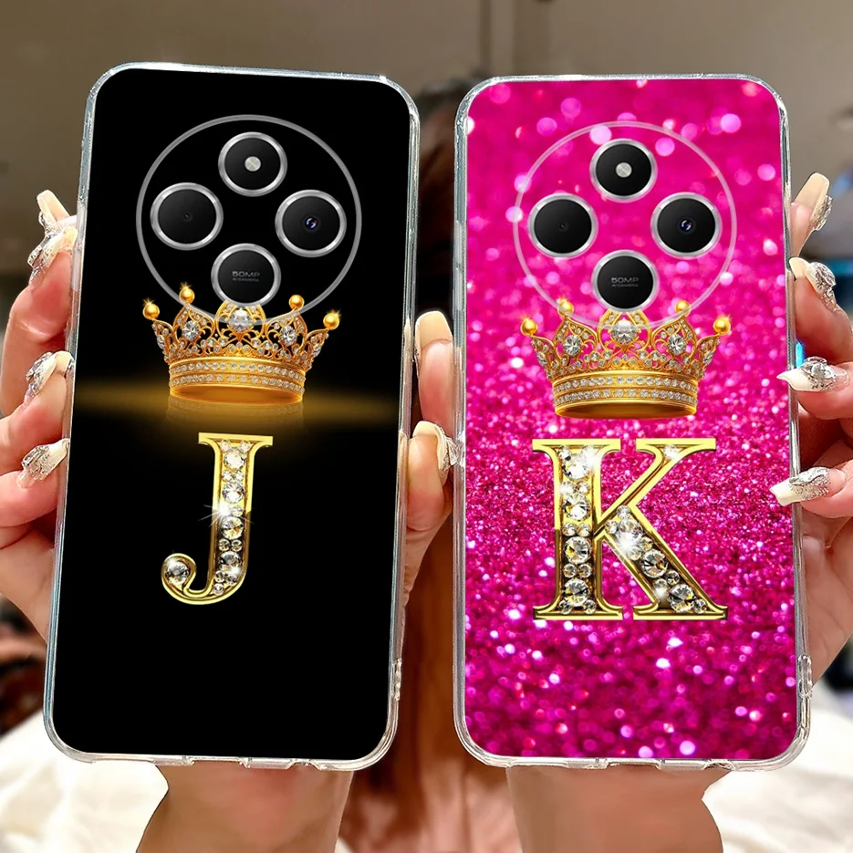Luxury Couple Letters Clear Silicone Phone Case - Soft Cover