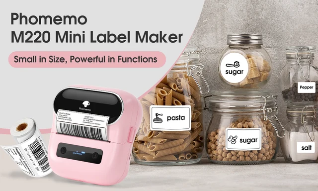 Stampante Etichette Phomemo M220 Bluetooth - Termica, Portatile, Con 3 Rotoli E Custodia - Foto 3