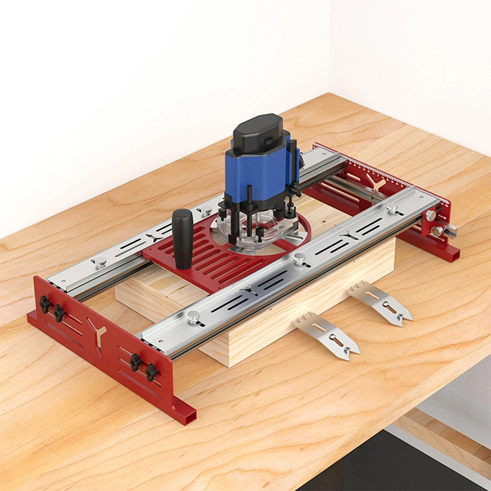 Allsome Trimming Router Base Plate 65 to 132mm Diameter Trimming Machine Workbench Base Adjustable Slider Aluminum Alloy — view 6