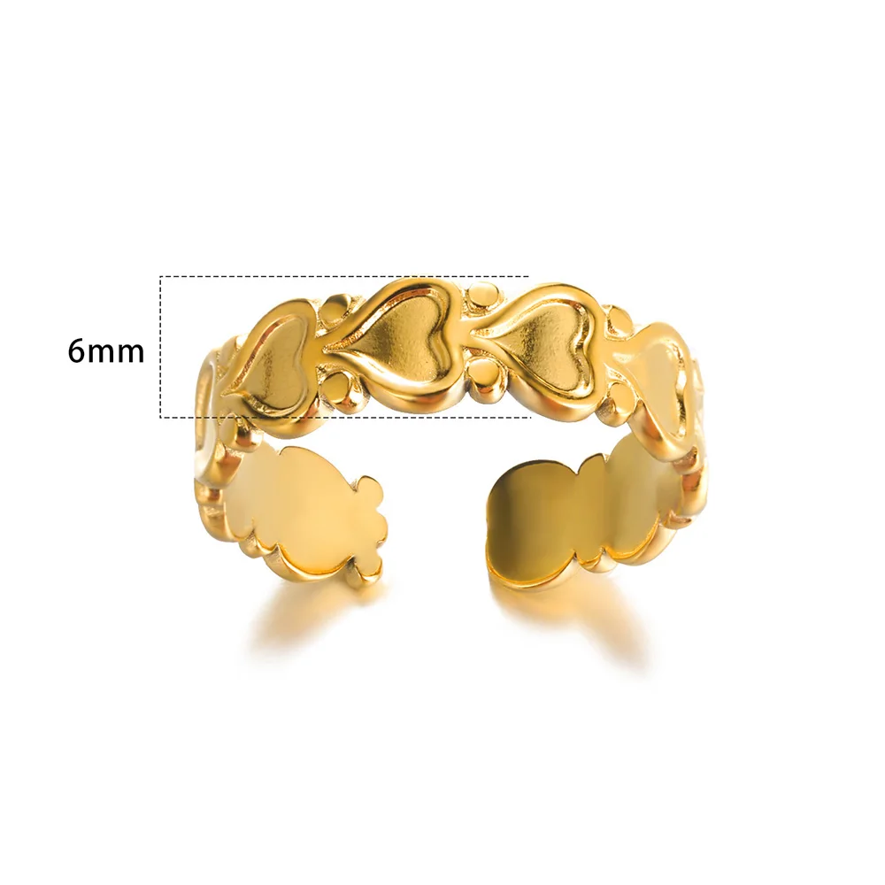Feder Anillos Mujer Edelstahl Ringe Für Frauen Gold Farbe Bague Finger Ringe Devil'S Eye Anel Herz Schmuck Neue In Ring – Detail 7
