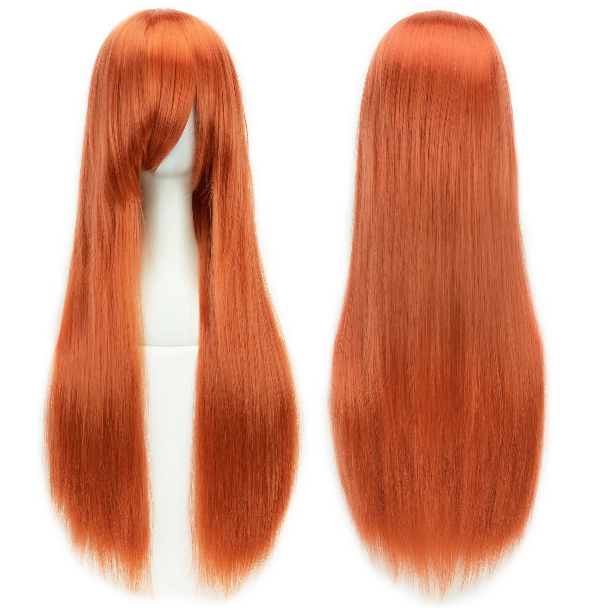80cm Long Synthetic Hair Cosplay Wigs Party Straight Wig Hairpiece for Women Soowee White Purple Black synthetic hair wigs