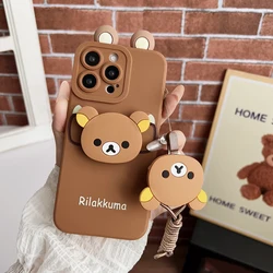 Rilakkuma Ear Glasses Case with Holder Rope - Galaxy A13 4G or 5G (RK851)