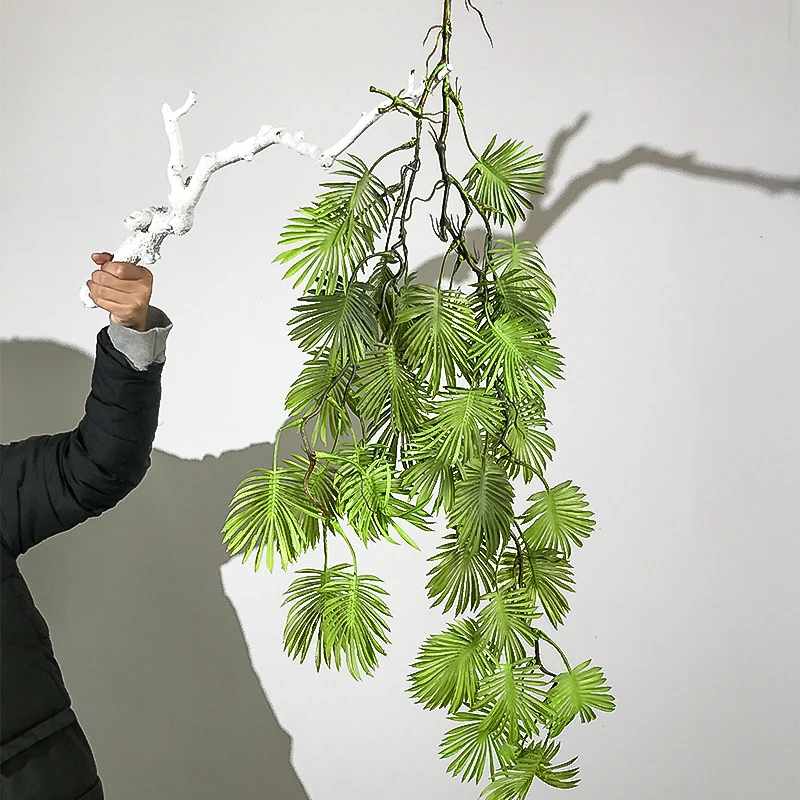 

90-110cm Artificial Eucalyptus Vine Wall Hanging Plants Fake Rattan Plastic Leaf Long Monstera Ivy For Home Wedding Garden Decor