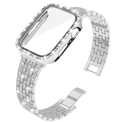 Elegant Diamond Stainless Steel Link Bracelet - Series 10 46mm (Silver Strap)