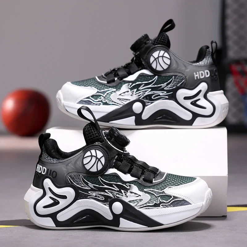 Luxury Boy Sneaker 2025 New Fashion Outdoor Kids Basketball Shoes Soft Sole School Children Sports Shoes for Boy 4 To 12 Years 2