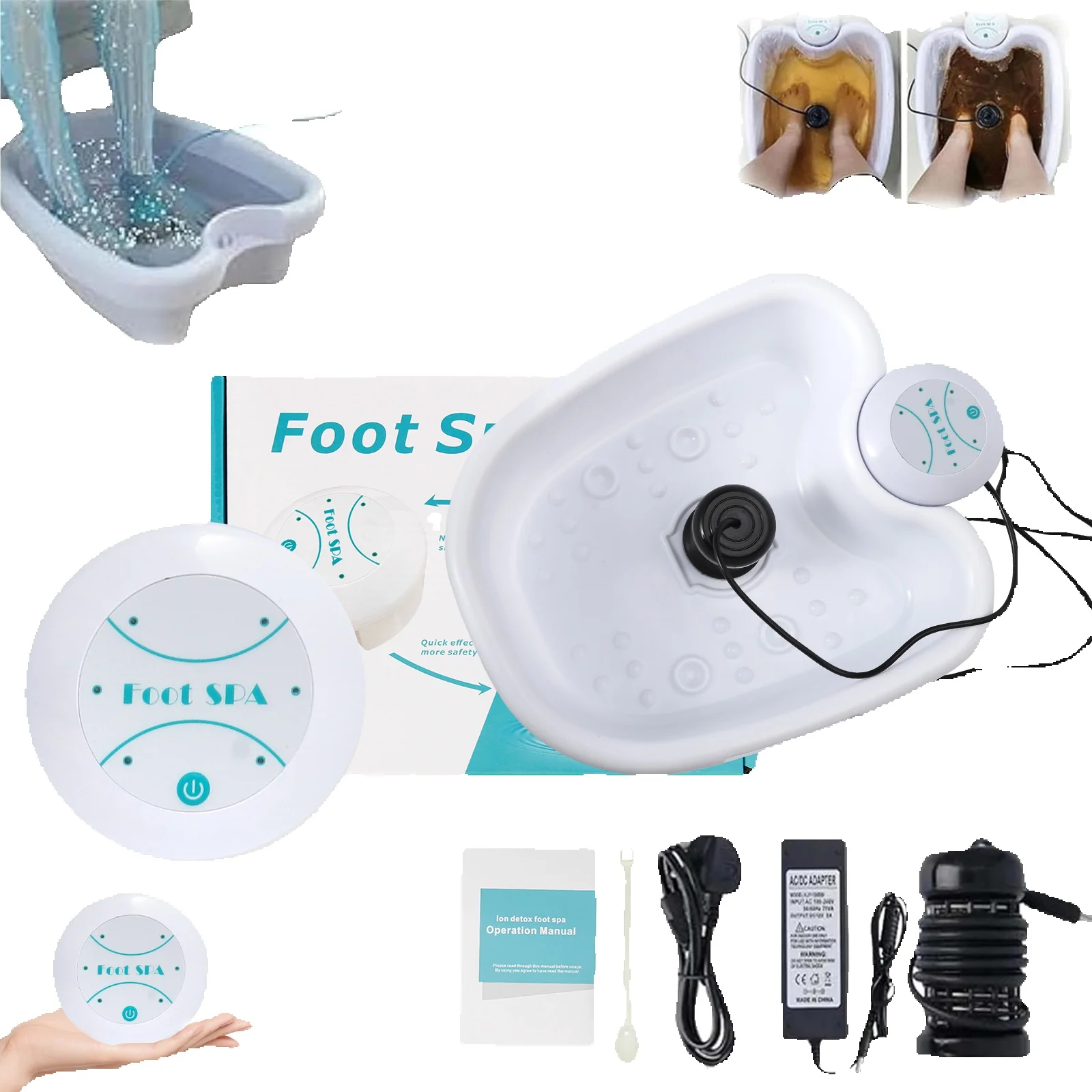 Macchina per massaggio ai piedi disintossicante ionico con bacino elettrico per piedi spa massaggiatore per bagno tessuti profondi puliti vibranti Array per la cura delle vibrazioni