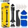 9PCS Caulk Nozzle Applicator Silicone Scraper Sealant Caulking Smooth Remover Tools Kit Floor Caulk Finisher Grout Accessoriess 1
