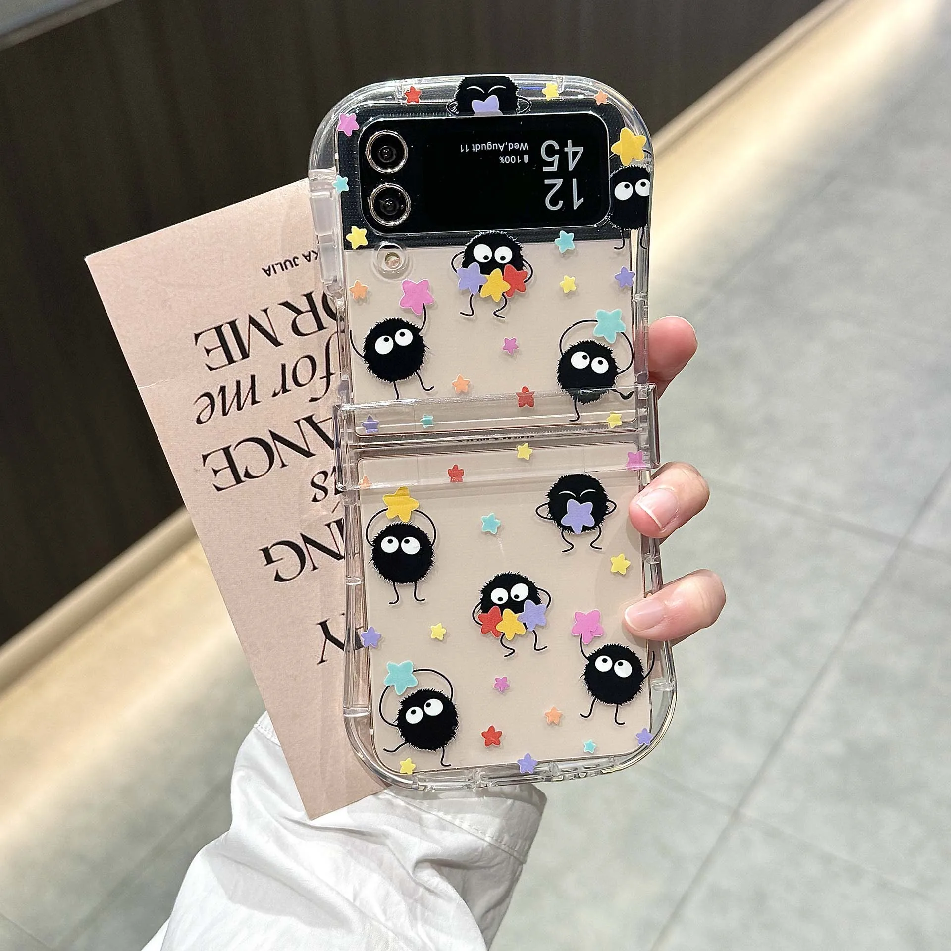 Charming Cartoon Elf Star Pendant Phone Case - Cute & Durable Hard Cover with Bracket