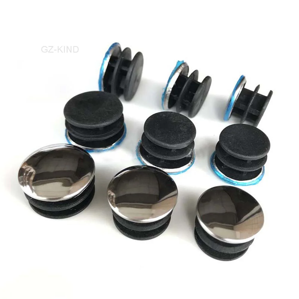 

4 pcs 20mm 22mm 25mm stainless steel tube round tube insert plug cap