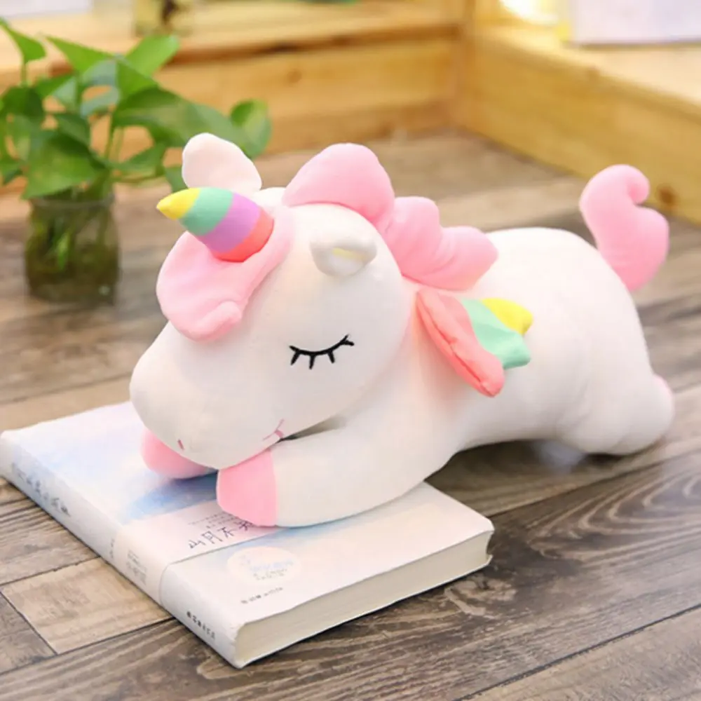 28CM Many Size Unicorn Action Figure Plush Toy Huggable Bear Doll Doll Girl Sleeping Long Pillow Cute Bed Gir Festive Gift значок sleeping unicorn