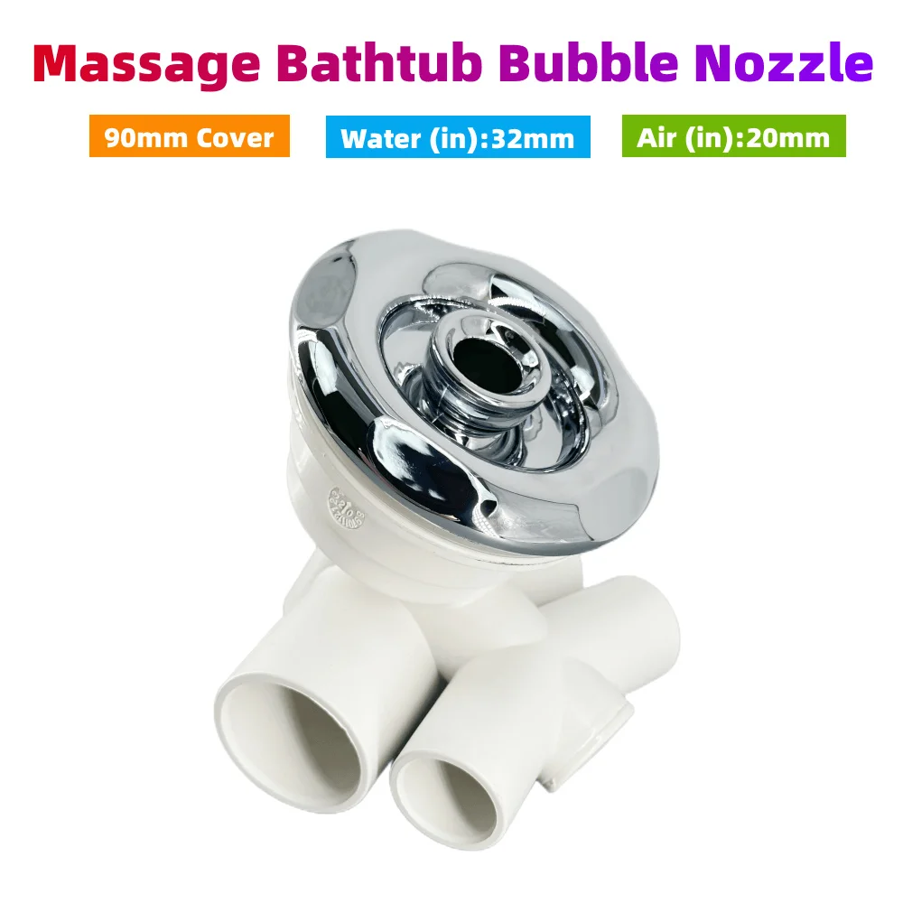 Φ90mm Cover 32mm Water in Bathtub Jet Nozzle ABS Chromed Cap (V type