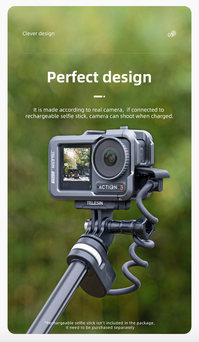 Aluminium Alloy Frame Protective Case For OSMO Action 3 4 Shoot Vertically Prot