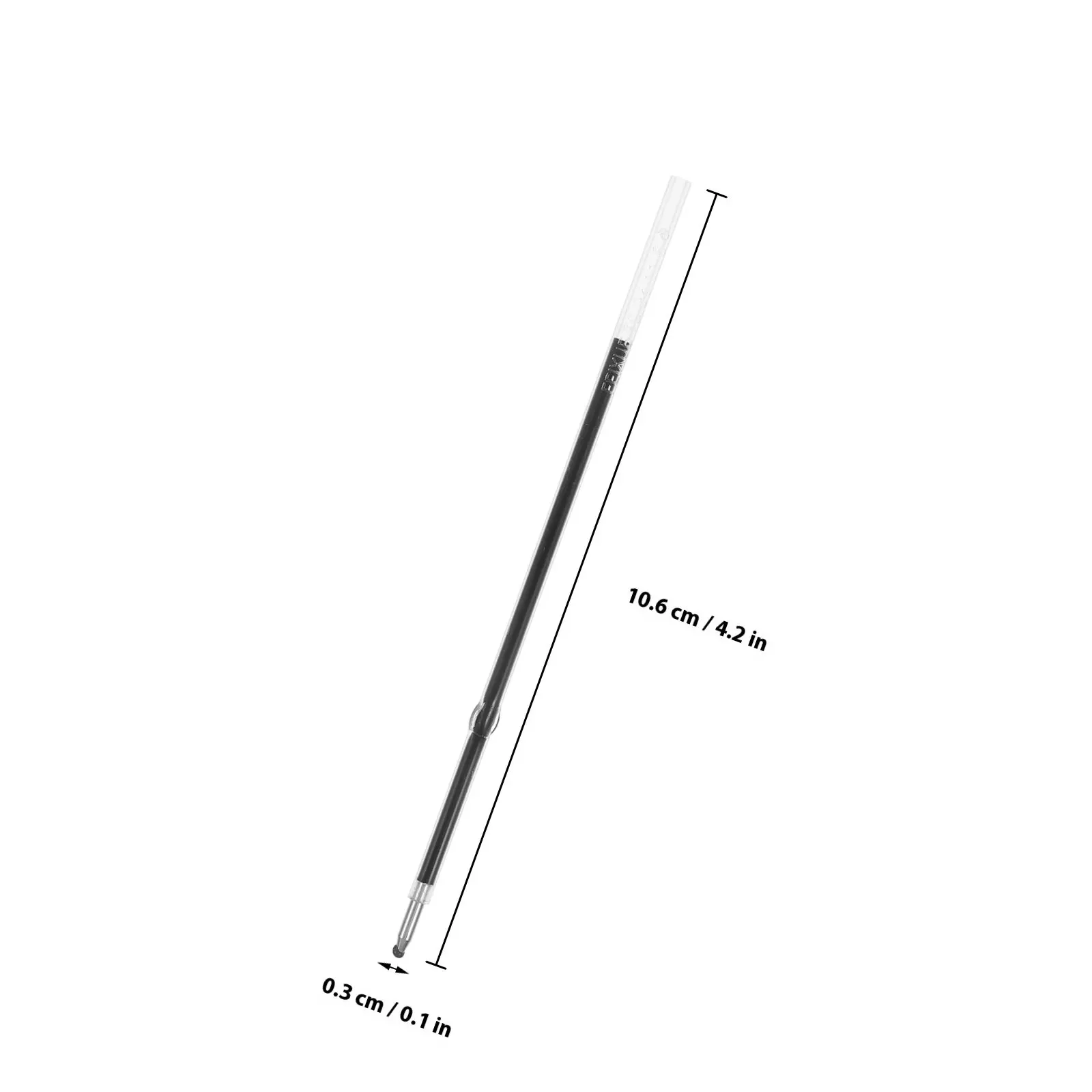 100개입 리필용 검정색 0.7mm 가는심 젤 잉크 펜 리필, 범용, 빠른 건조, 부드러운 흐름, 필기용으로 맞춤 절단 가능