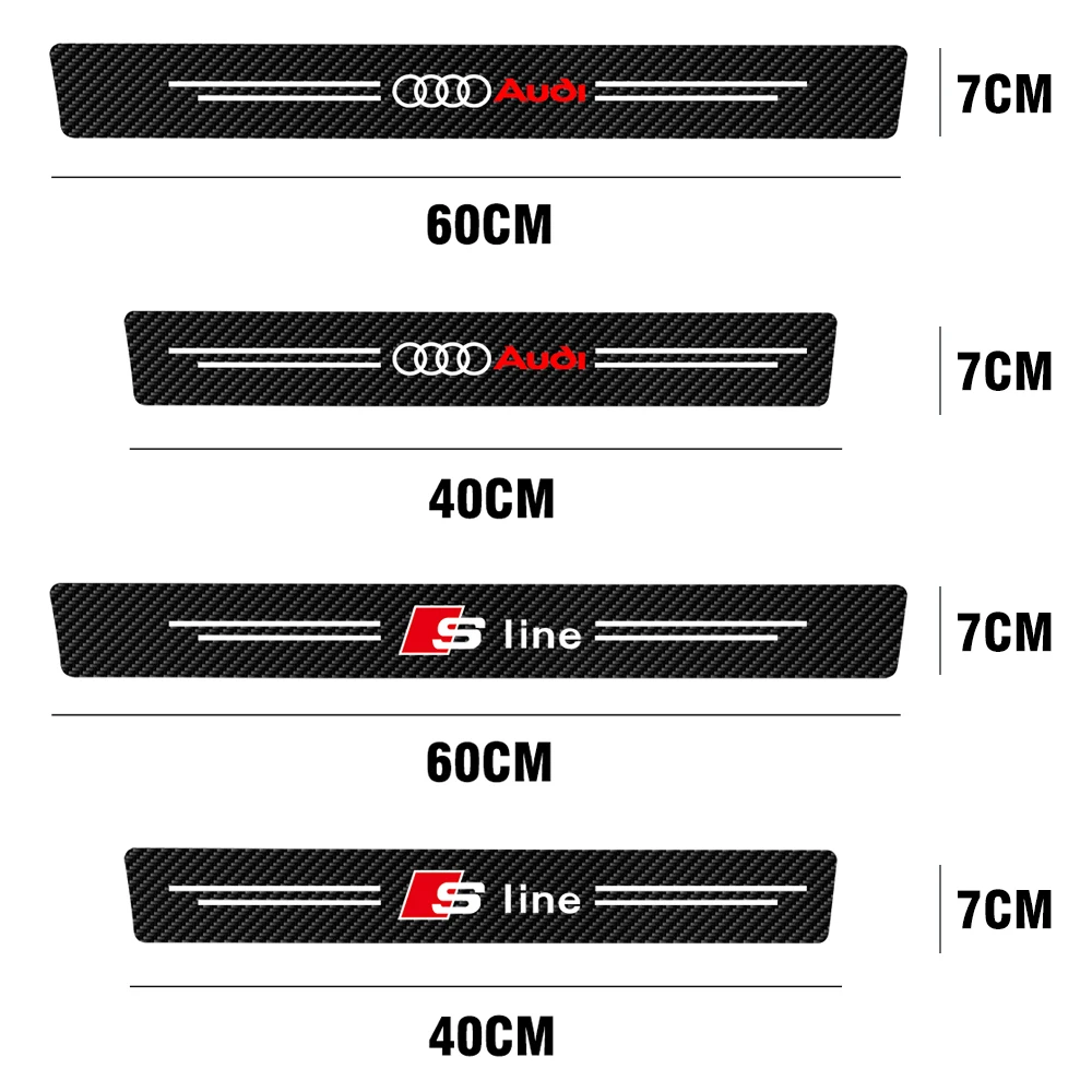 Deluxe Car Door Sill Protector Stickers - 4PCS Set