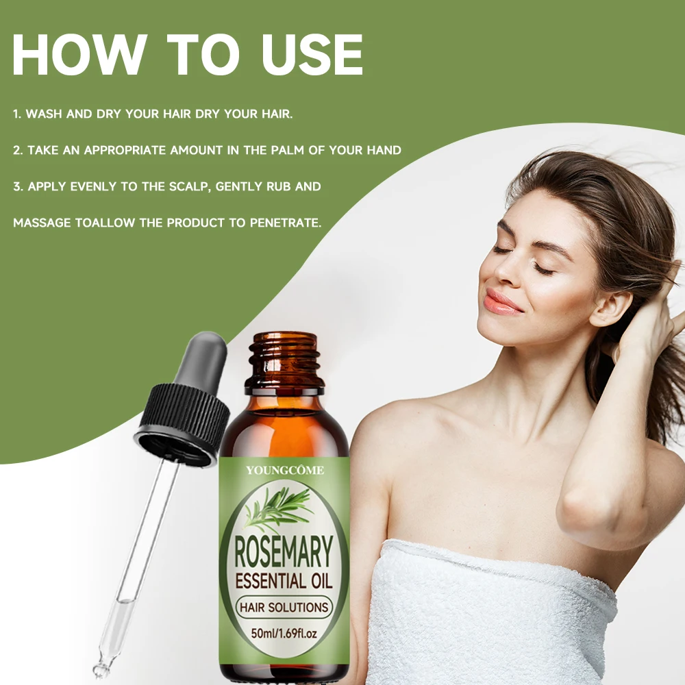 Rosemary Essential Oil Nourishes Repairs Improves Frizz Prevents Hair Loss Eliminates Itching Thinning Damaged Hair Care new
