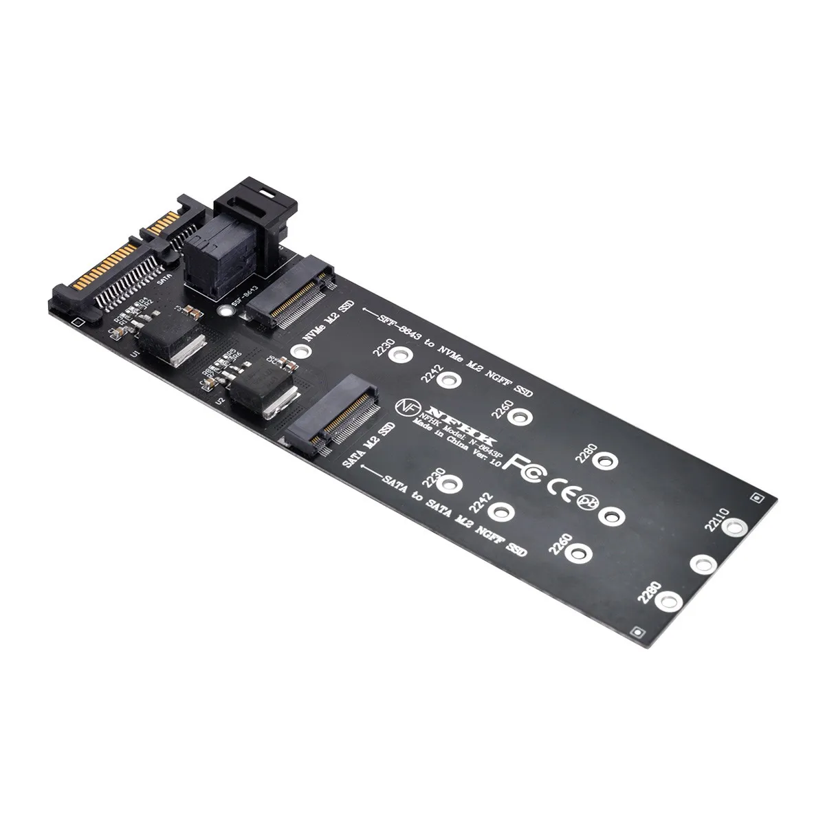

Cablecc NVME PCIe SSD SATA адаптер к HD Mini SAS для U2 комплект NGFF M-Key