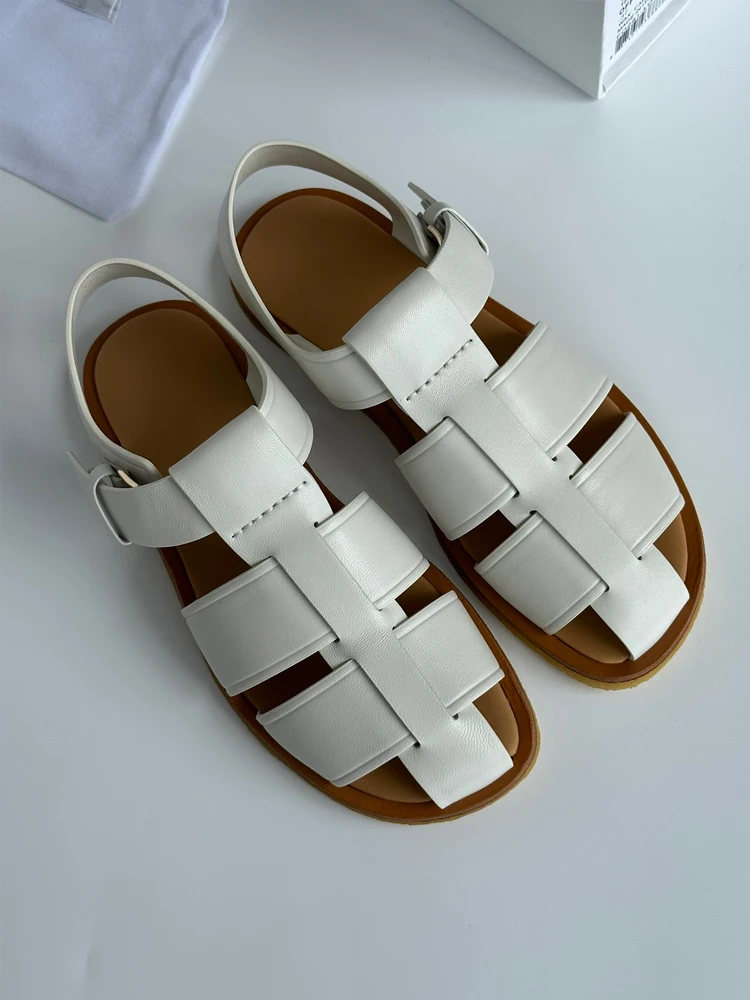 

Thero* Women's Sandals Women's Roman Style Fashion Flat Sandals Luxury Design Flat Shoes For Women Female Shoes
