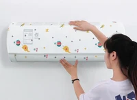 Lot de 2 housses anti-poussière pour climatiseur mural, ventilateur universel, design minimaliste créatif, motif dessin animé, lavable 4