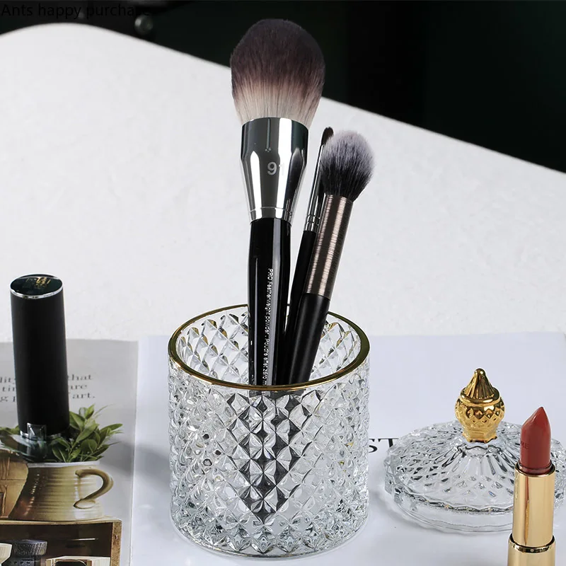 Transparent Glass Jar with Cover Storage Tank Jewelry Box Storage Boxes Cotton Swab Box Candy Jar Storage Bottles Home Organizer 4