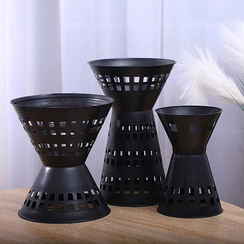 1 Pcs Plastic Flower Packaging Liner,Plant Stand,Floral Card Holders For Bouquet Base Arrangement