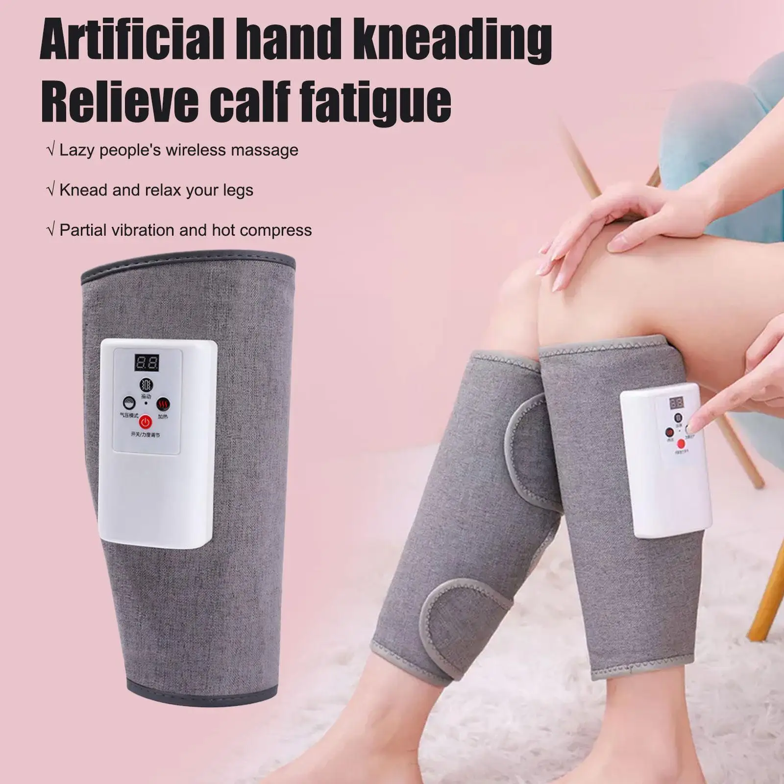 

9 Modes Vibration Leg Air Compression Massager Wireless Pressure Electric Leg Air Foot Hot Compress Pain Smart Relief Massa G8K4
