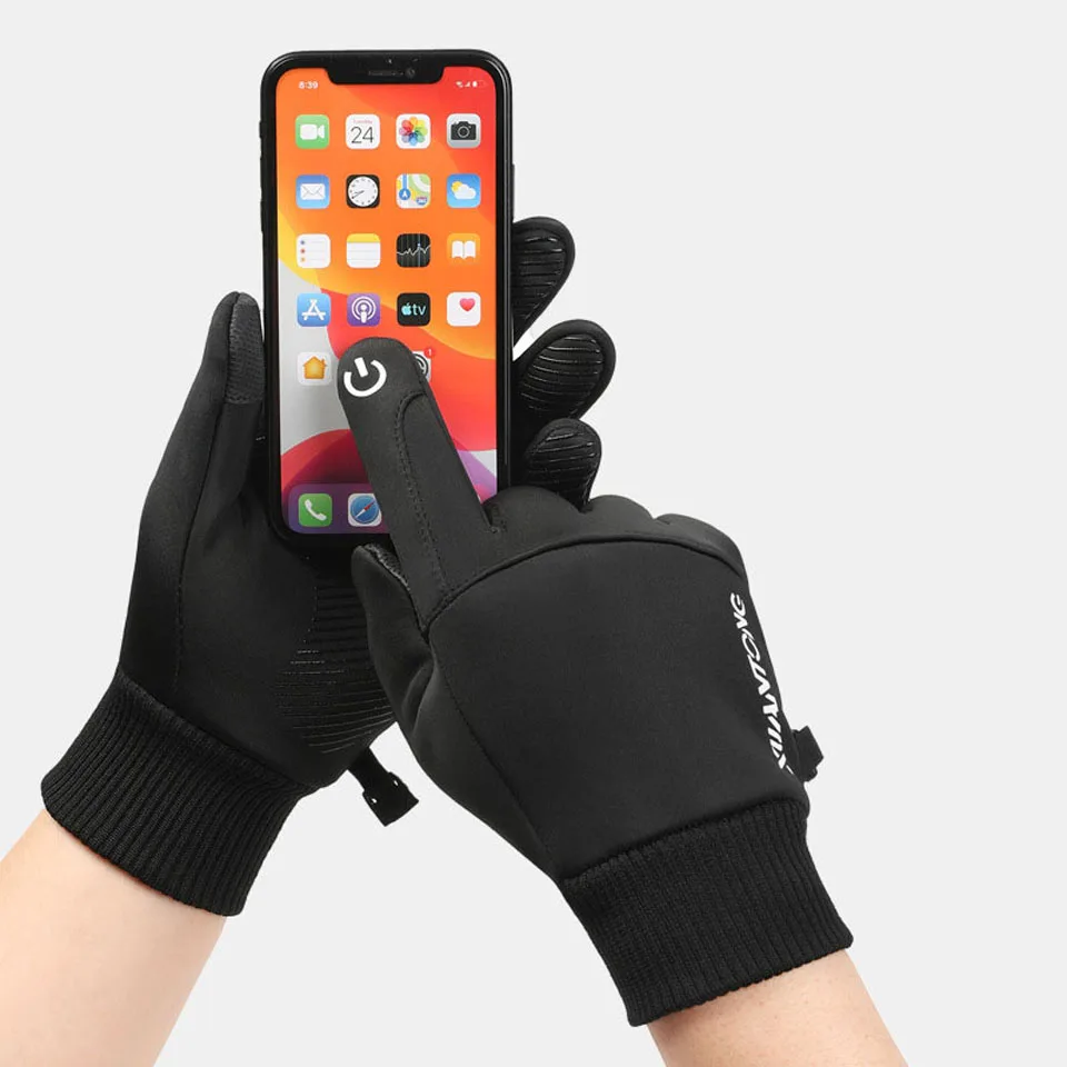 GTUBIKE Autumn Winter Outdoor Cycling Gloves Gym Fitness Sports Running Warm Touch Screen Nonslip Gloves Motorcycle Gloves