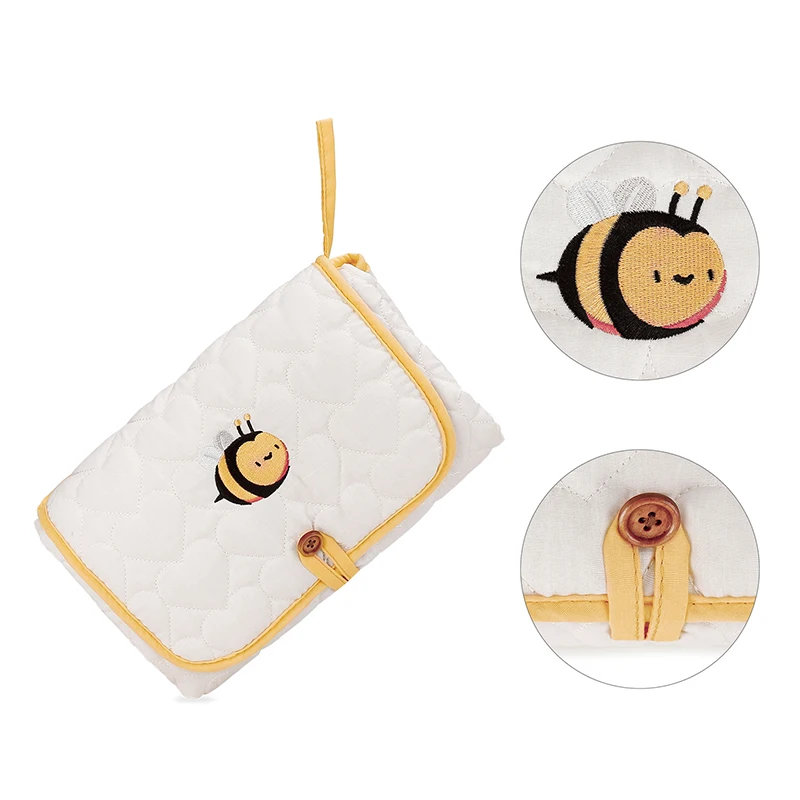 Baby Diaper Changing Mat Folding Nappy Pad with Diaper Mesh Bag Newborn Infant Bedding Mattress Changing Cover Pad
