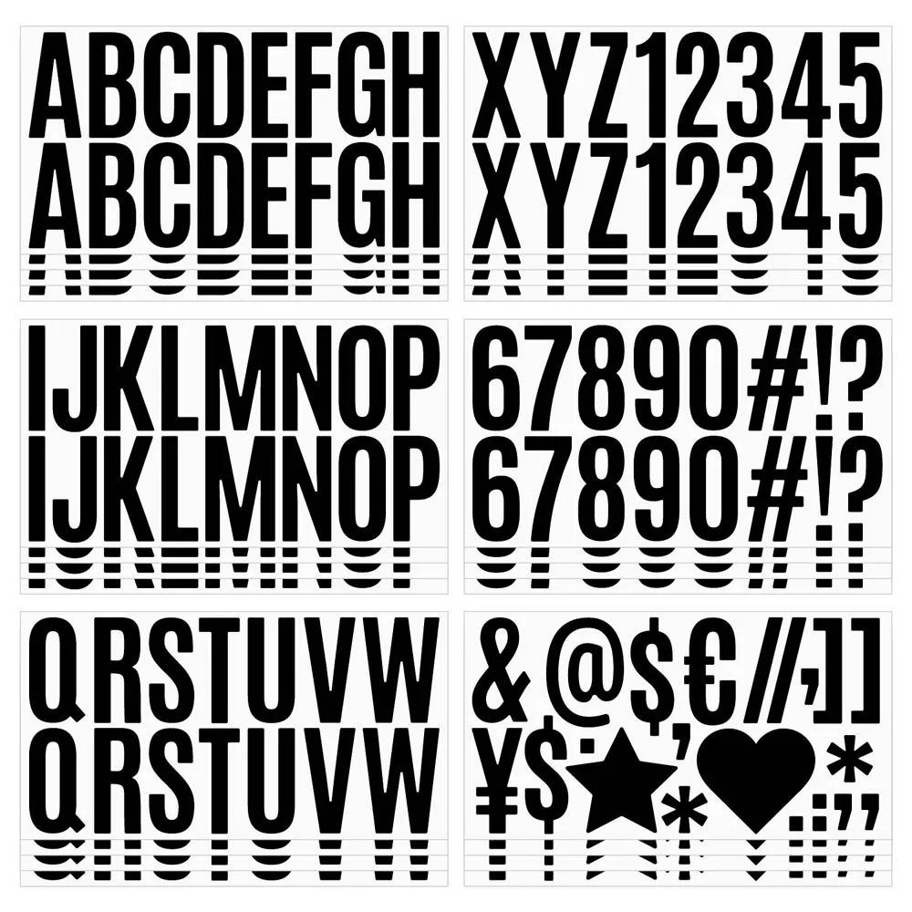 Letter Stickers 6 Sheets Big 2.5 Inch Letter Stickers 100 Pcs Alphabet Letter Stickers Mailbox Bulletin Board Decor