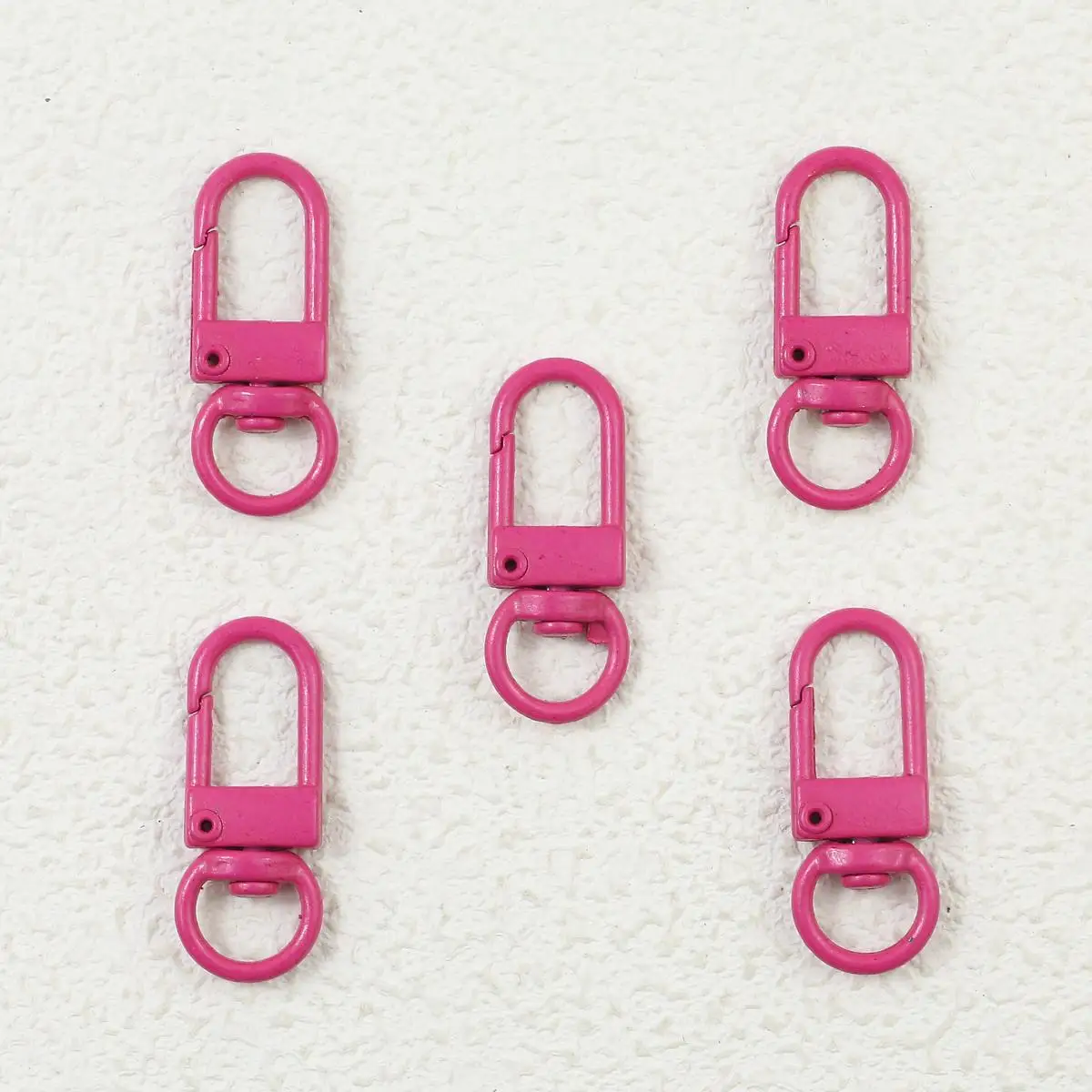 Colorful Macaron Keychain Clasps – Set of 10 for DIY Jewelry Accessories