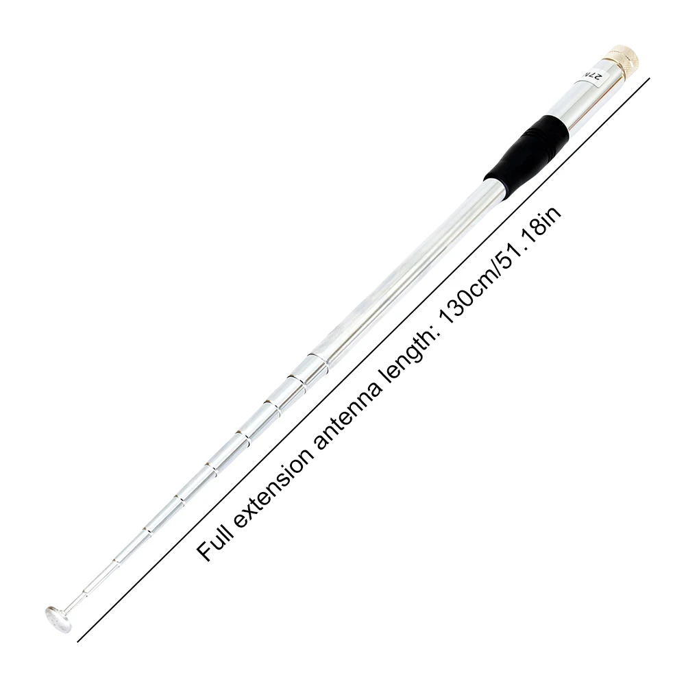 27MHz Telescopic/Rod HT Antennas SMA Female 23cm-130cm Telescopic CB Antenna 2.15dB Gain for CB Handheld/Portable Radio