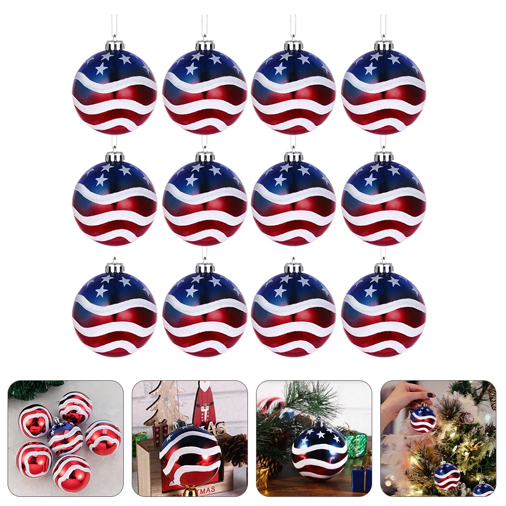 

Hanging Ball Independence Day Decoration America Flag American Ornament Plastic