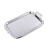 Nordic Stainless Steel Serving Tray with Handles Elegant Rectangular Coffee Bar Holder Dessert Display Plate Decor 1