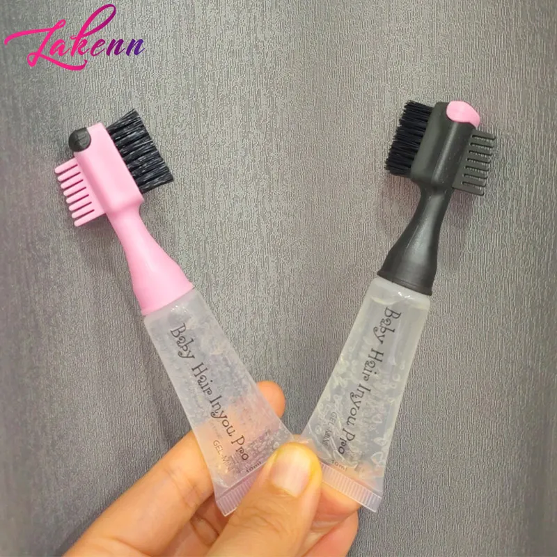 Edge Control Hair Gel Brush 3N1 Edge Gel And Brush Refillable Baby Hair Strong Hold Baby Hairs Beginner Friendly