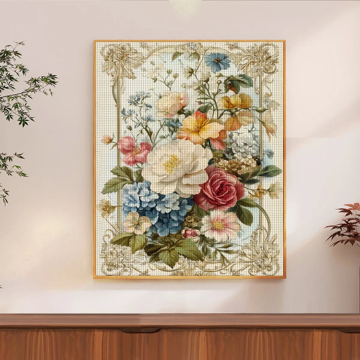 Floral Cross Stitch Kit 1