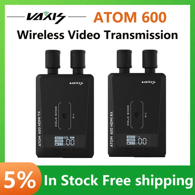 Vaxis ATOM 600 HDMI 호환 무선 송신기 수신기: 사진 카메라를 위한 HD 이미지 비디오 전송 시스템