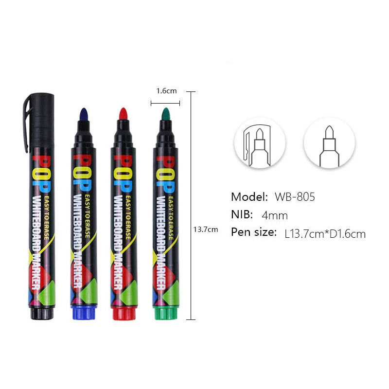 8/12 Colour POP Whiteboard Marker Set,Erasable, Refillable,Safety,Non-Toxic,High Capacity,Office,Conferencing,Educational Items images - 6