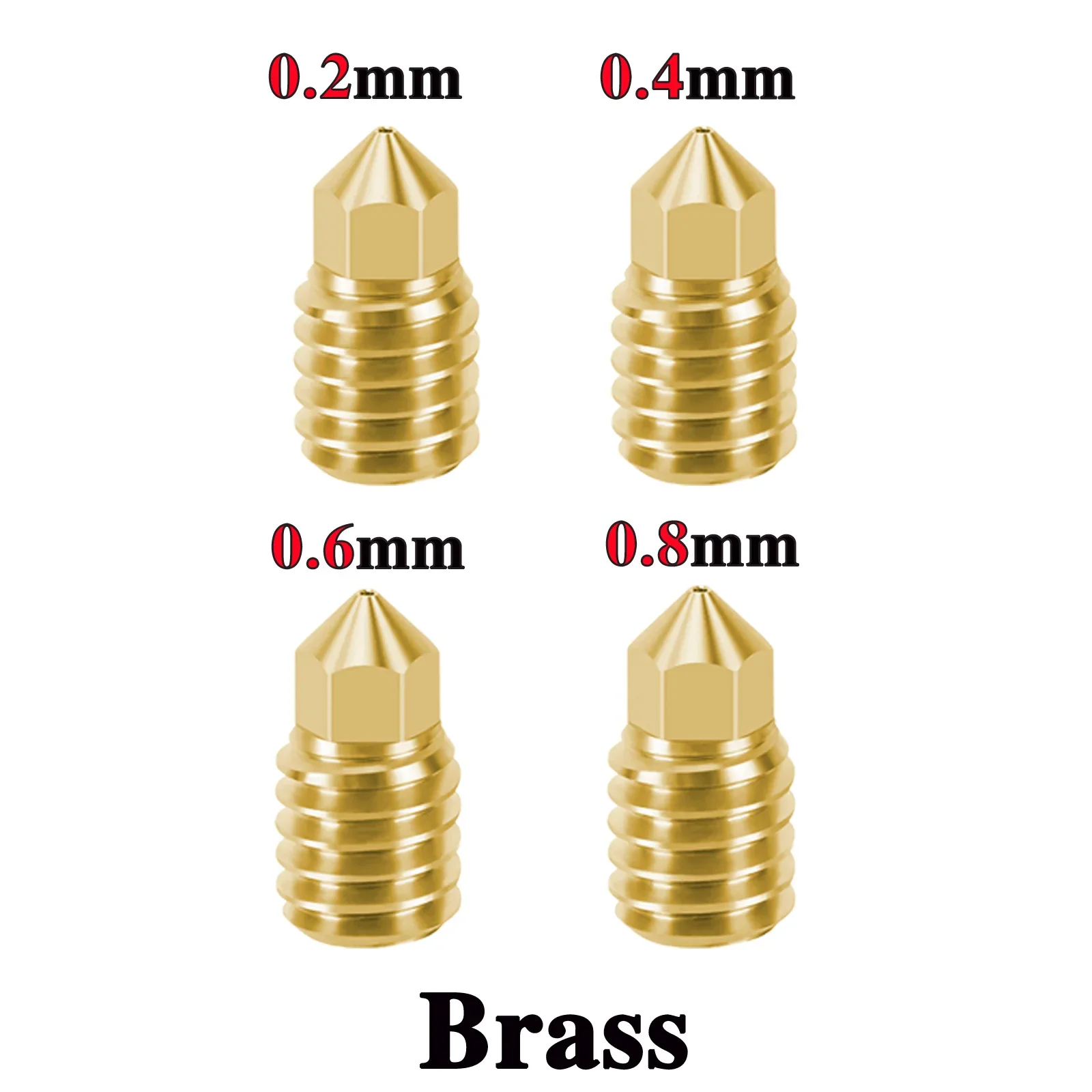 5 Ugelli 0.4mm + Calzini Silicone Per Anycubic Kobra 3 - Ricambi Per