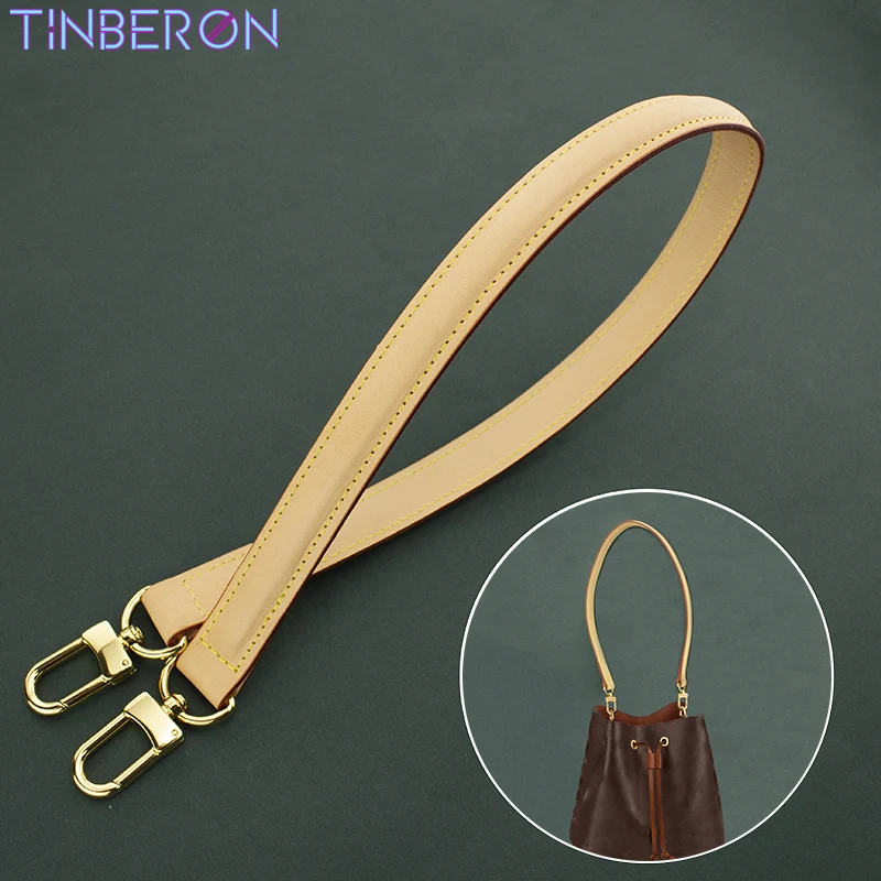 TINBERON Handbag Accessories 62cm Short Shoulder Bag Strap Women DIY Bags Handles Strap Vegetable Tanned Leather Shoulder Straps