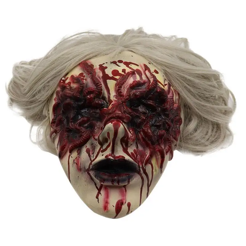 

Halloween Woman Headwear Women's Scary Witch Headgear Latex Cover Scary Accessories Costume For Party Masquerades Dress Up