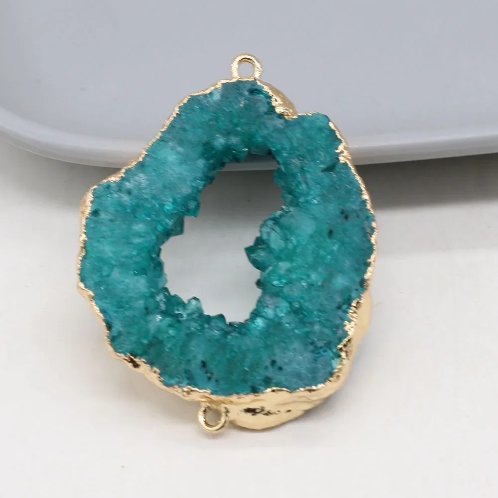 

1 шт. необычное натуральное драгоценное колье из драгоценных камней с зеленым кристаллом из драгоценных камней с золотым покрытием, браслеты Размером 25-35 мм 35-40 мм