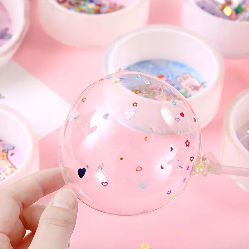 Multipurpose Nano Tape With Straws Beads For DIY Craft Children Pinch Toy Making Blowing Bubble Sticky Traceless Nano Tape 4