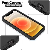 ShockProof Defender Case for iPhone 16 15 14 13 12 11 Pro Max Plus 7 8 plus X XS MAX XR Armor Cover Case Holster 2