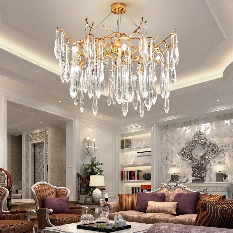 

Modern Crystal Chandelier LED Bubble Pendant Light Bird's Nest Ceiling Lamp Living Room Bedroom Hotel Hanging Light